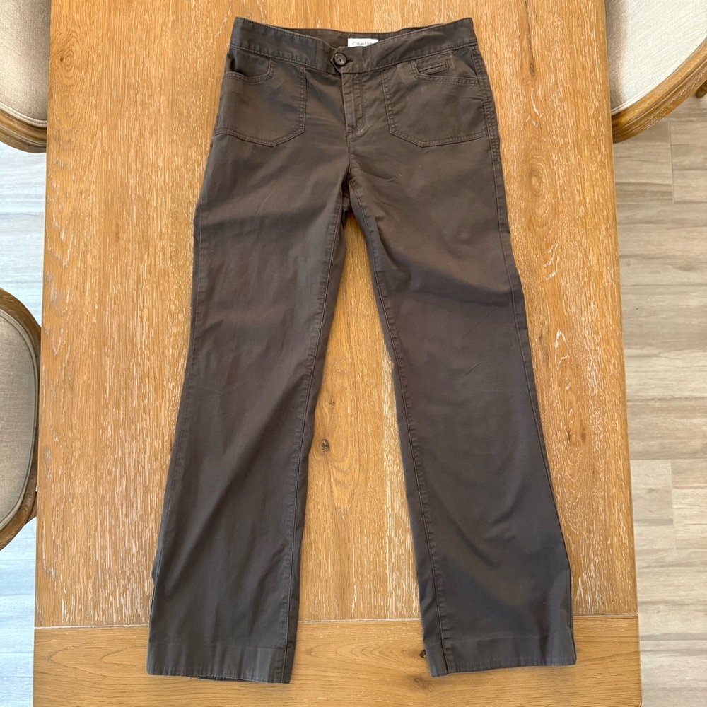Calvin Klein Brown Pants Straight Leg size 6